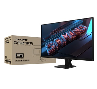 מסך מחשב לגיימרים 27 אינץ' ג'יגהבייט Gigabyte GS27FA Gaming Monitor 27 Inch Full HD 1920x1080 SS IPS 180Hz 1ms AMD FreeSync 2xHDMI 1xDP 1xEarphone Jack Black